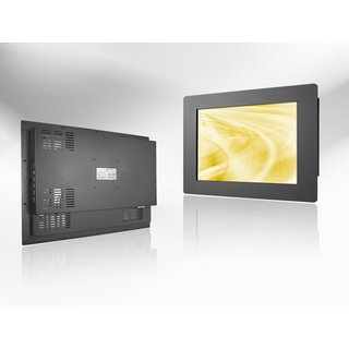 15,4 Panel Mount LED Monitor, 1280x800 1000 VGA+DVI+HDMI 24V -