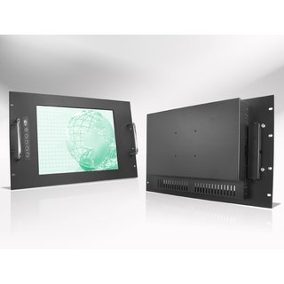 15 Rackmount LED Monitor, 1024x768 1500 VGA+SV+AV+DVI 24V 3mm