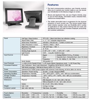 12 Touchscreen Monitor