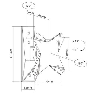 Wandhalterung fr PC Monitore 13-27, Xantron ECO-110B