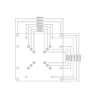 Adapterplatte bis VESA 200x200, Xantron VESA-200