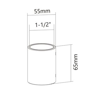 Anschlussflansch fr Xantron PRO Deckenhalterung weiss, Xantron PRO-CM-PC-W