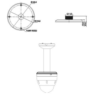 Adapter fr Dome Kamera - Dahua