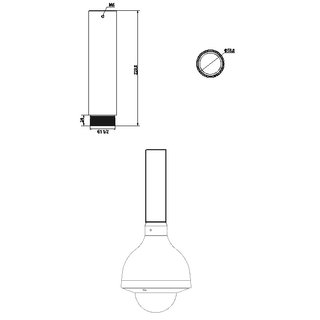 Verlngerung 220 mm fr Dome Kamera - Dahua