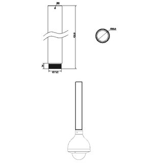 Verlngerung 420 mm fr Dome Kamera - Dahua