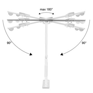 TV Wandhalterung ausziehbar ultraflach fr 32-60 weiss, Xantron SLIMLINE-A-466-W