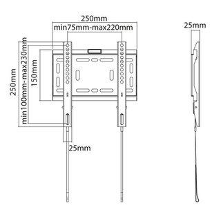 Wandhalterung fr PC und TV Monitore 23 - 42, Xantron STRONGLINE-41XS