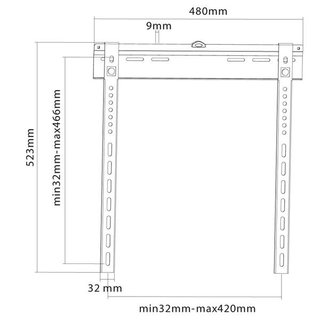 Ultraflache TV Wandhalterung fr 32-65, Xantron PRO-SS400