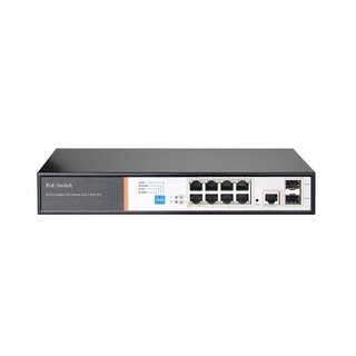 8-Port Gigabit PoE Switch managebar, 8x PoE Ausgnge, 2 SFP