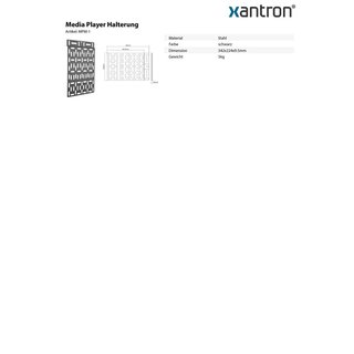 Media Player Halterung, Xantron MPM-1