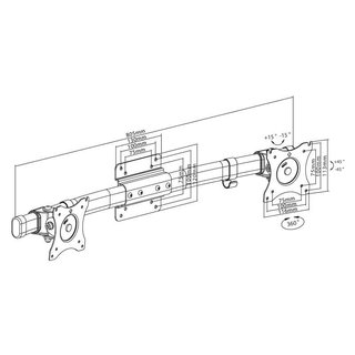 Dual Adapter fr 2 PC Monitore 13-27, Xantron ECO-A02