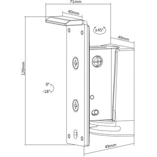 Wandhalterung fr Sonos PLAY:1, Xantron PREMIUM-SB1