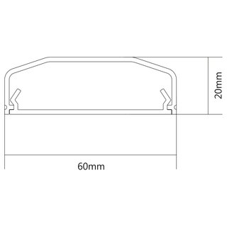 Kabelkanal 75cm weiss PC75-W