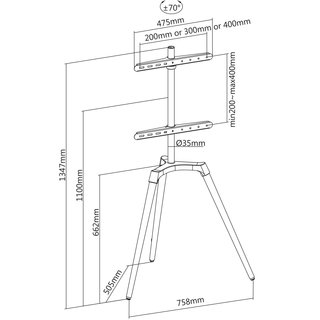 Tripod TV Stnder universal 50-65