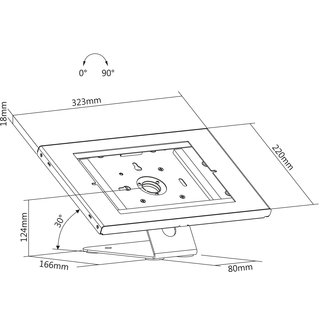 Tablet Tischhalterung weiss, 9.7-10.5