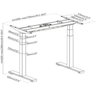 Stehpult hhenverstellbar schwarz Eiche Vollholz 160x80cm