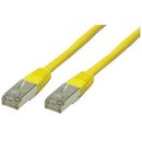 Patchkabel, Kat. 5e, F/UTP, 15,0 m, gelb