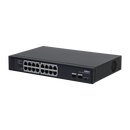 18-Port Gigabit Switch unmanaged, 16x PoE Ausgnge