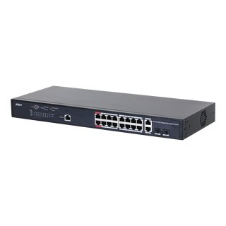 18-Port PoE Gigabit Switch managebar, 16x PoE Ausgnge, 2 SFP