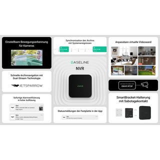 8-Kanal Rekorder H2DAC Black - AJAX