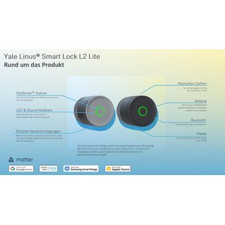 Yale Linus Smart Lock L2 Lite silber