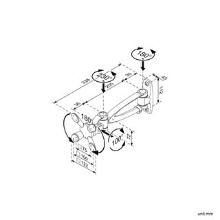 Schwenkbare Wandhalter fr 8 - 22 Monitore